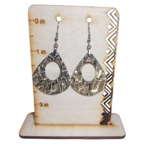 Bronze Textured Teardrop Acrylic Drop Earrings